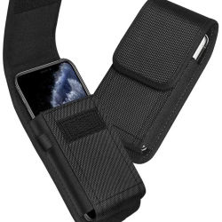 Riñonera con cinturón para teléfono móvil, color negro, Universal, para teléfono móvil, cartera, deportes al aire libre, correr, impermeable