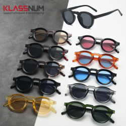 Nuevas gafas de sol redondas Retro con montura pequeña, gafas de sol de alta gama para hombres y mujeres, gafas de sol transfronterizas de moda resistentes a los rayos UV