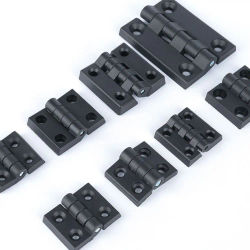 Bisagra de puerta de plástico ABS profesional, herrajes de puerta de armario negros, resistentes al desgaste, bisagras pequeñas duraderas para muebles