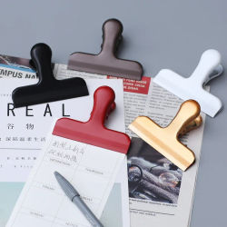 Fromthenon-Clip de carpeta Vintage, Clips de Metal para planificador, abrazadera de Color rosa, rojo y dorado, suministros decorativos de oficina, papelería escolar