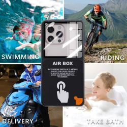 Bolsa impermeable IP68 para teléfono con pantalla táctil, funda protectora subacuática con cordón para teléfonos de hasta 6.9 pulgadas