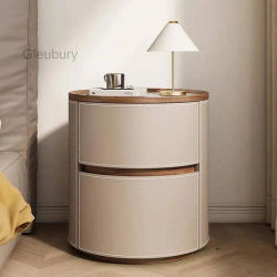 Mesita de noche Glamour, diseño redondo creativo y delicado, mesa de noche italiana sencilla, mesa de noche moderna de lujo, muebles de dormitorio