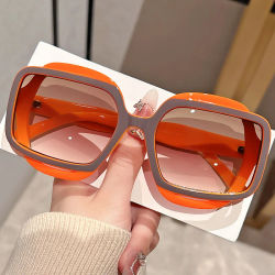 2026 Gafas de sol de moda con bloqueo de color poligonal para hombres y mujeres, estilo retro Y2K, gafas de sol de personalidad sofisticadas