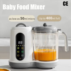 Máquina Multifuncional para Preparar Alimentos para Bebés, Procesador de Alimentos Complementarios, Molino de Alimentos para Niños, Vaporizador, Agitador, Calentador y Cocedor