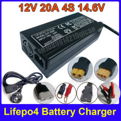 Cargador de batería inteligente de 12V 20A para Lifepo4 litio 4S 14,6 V cargador rápido para paquete de carga de batería de fosfato de litio de hierro