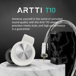 ARTTI-auriculares intrauditivos T10 HIFI Planar, cascos con Cable IEMs, controlador de 14,2mm, estéreo, Monitor de graves, con 0,78, 2 pines, 4,4/3,5mm