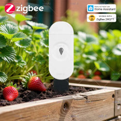 Probador inteligente de suelo Zigbee, Sensor de humedad y temperatura para plantas y jardín, funciona con asistente doméstico Zigbee2MQTT