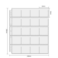Fundas de colección de álbumes de monedas de 2x2, hojas de carpeta de monedas A4 sin PVC, 20 bolsillos, 5x5 cm, páginas abatibles de cartón para monedas, soporte deslizante para película