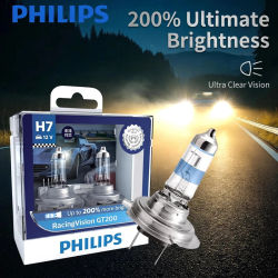 Faro halógeno Philips H7 H4 12V 55W hasta 150% 200% más brillo bombillas originales originales para coche