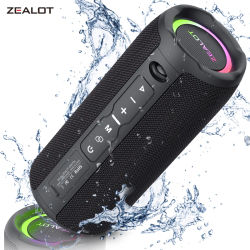 ZEALOT-S49PRO Altavoz Bluetooth portátil 20W IPX6 impermeable potente caja de sonido bajo Boost doble emparejamiento altavoz inalámbrico verdadero