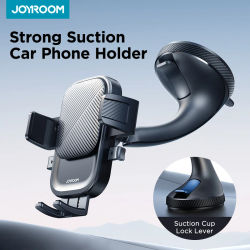 Joyroom soporte para teléfono de coche soporte para teléfono móvil Universal manos libres de succión fuerte para salpicadero/parabrisas 360 ° rotación
