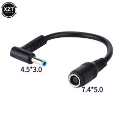 Convertidor de cargador de corriente CC de 7,4mm a 4,5mm, gran Cable conector adaptador CC de repuesto para puntas azules HP Dell, 1 ud.