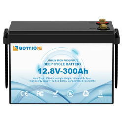 Batería de litio BOTTIONE Lifepo4 de 12,8 V 175Ah 300Ah de la UE con el sistema de energía solar BMS con el cargador