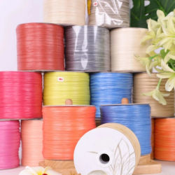 Hilo de rafia mate de 330g y 600M, hilo de ganchillo de fibra de planta Artificial para manualidades, sombrero de paja, bolsos, hilos tejidos a mano