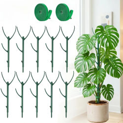 6 Estacas de Soporte para Plantas Monstera, Diseñadas para Apoyar Tallos de Plantas Trepadoras - Estacas de Jardín Duraderas Tipo Enrejado
