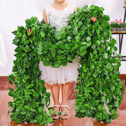 Guirnalda Artificial de Hiedra, 6/24 Piezas, Enredadera Verde Colgante para Decoración de Baños, Hogares, Fiestas, Jardines, Arcos de Boda, Plantas Artificiales