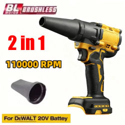 Para DeWALT 20V batería 2 en 1 soplador Turbo sin escobillas ventilador y aspiradora de alta velocidad 110000RPM herramienta de soplado de polvo de mano