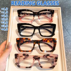 Gafas de lectura elegantes con forma de ojo de gato para mujeres y hombres: gafas de lectura vintage, ideales para lectura por computadora, juegos, TV y uso en teléfono