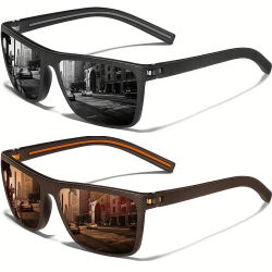 Gafas de Sol Polarizadas Cuadradas para Hombre y Mujer, Montura Ligera