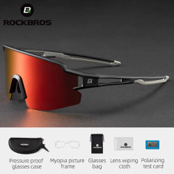Gafas de bicicleta ROCKBROS con montura para miopía, lentes polarizadas para bicicleta, gafas UV400 para deportes al aire libre, gafas de sol para ciclismo de montaña y carretera