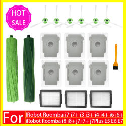 Bolsa de polvo con filtro Hepa de Cepillo Lateral principal para iRobot Roomba i3 i4 i6 i7 i8 j7 E5 E6 E7 repuestos accesorios de Robot aspirador