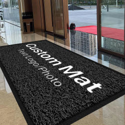 Alfombra de pie personalizada, alfombra de negocios personalizada, felpudo de entrada, alfombra antideslizante para interiores y exteriores, alfombrillas con logotipo de marca personalizada