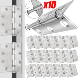 Bisagras de puerta de armario para muebles de acero inoxidable, caja de madera para ventana, bisagras a tope plegables, herramientas de Hardware para bisagra de armario