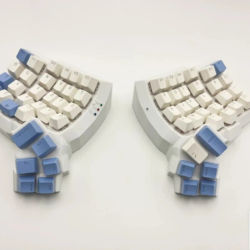 Teclado de Superficie Dividida, Ergonomía Personalizada, Intercambiable en Caliente, Cableado, Bluetooth, Modo Dual, Kit de Teclado ZMK, Teclados para Mano Izquierda y Derecha