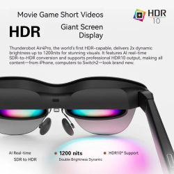 Gafas inteligentes AR RayNeo Air 4 Pro, compatibles con HDR10, 3840Hz, 4 altavoces, 1200 nits, pantalla Micro-OLED de doble capa, más nítidas.