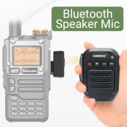 ABBREE-altavoz inalámbrico con Bluetooth, micrófono de mano para Quansheng UV K5 K6 K58 Baofeng UV-5R 21 Pro Walkie Talkie