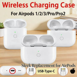 Estuche de Carga Inalámbrica Mejorado 2026 para AirPods Pro 1/2/3 – Carga Rápida USB-C y Pantalla LED de Energía, Caja Portátil