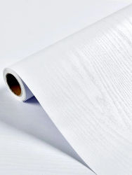 Papel tapiz autoadhesivo impermeable y extraíble para renovación de muebles, decoración de grano de madera blanca de vinilo de 30cm/40cm/50cm