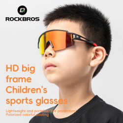 Gafas ROCKBROS para niños gafas polarizadas para ciclismo gafas de bicicleta para niños gafas de goma antideslizantes para bicicleta gafas de sol deportivas