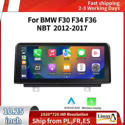 Pantalla táctil para BMW F30 F34 F36 NBT 2012-2017 Carplay Multimedia Android Auto Cámara trasera Bluetooth Música