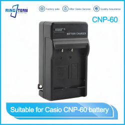 Cargador de batería CNP-60 para cámaras Casio, cargador de escritorio de viaje para las series EX-FS10/EX-Z80/EX-Z20, protección contra sobrecargas