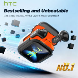 Auriculares Bluetooth HTC NE20, Audífonos Inalámbricos Verdaderos, Bluetooth 6.0, Pantalla LCD TWS, Sonido HiFi con Bajos Profundos, Tipo C