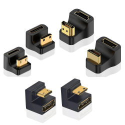 8K UHD forma de U 180 grados HDMI-compatible2.1 adaptadores arriba abajo Mini-HD a HD extensor para Monitor HDTV tableta videocámara portátil
