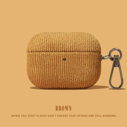 Nueva funda para auriculares con diseño de pana de lujo para Airpods Pro 2 con llavero, funda protectora de cuero suave para Airpods 1 2 3 ﻿ Pro3