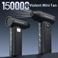 Soplador de ventilador Turbo Jet sin escobillas X8, potente soplador de aire eléctrico de 150000RPM, aspiradora, limpiador de polvo portátil, ventilador violento