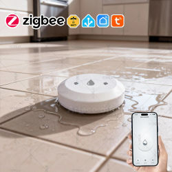 Tuya-Sensor de agua inteligente Zigbee, Detector de fugas de agua, aplicación remota, Monitor, necesita puerta de enlace, compatible con asistente doméstico Zigbee2mqtt