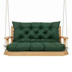 Cojín impermeable para columpio de Hollywood, cojín para banco de jardín, cojín de asiento de repuesto con respaldo para muebles de jardín