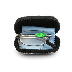 Gafas de lectura plegables portátiles, gafas para presbicia de Metal de alta definición, gafas graduadas ultraligeras para mujeres y hombres con estuche