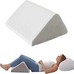 1 pieza de almohada de cuña para posicionadores de cuerpo para dormir, dispositivo de giro, soporte de pierna y rodilla postrado en cama, almohada de respaldo de cuña de posicionamiento