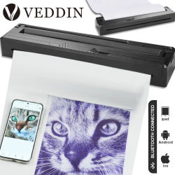 Impresora inalámbrica profesional, máquina de transferencia de tatuajes, transferencia de plantillas térmicas, Bluetooth, Mini impresoras portátiles de plantillas de tatuaje