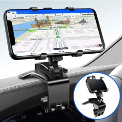 Soporte Universal para Teléfono Móvil con Rotación de 360 Grados para el Tablero del Automóvil, Clip para el Tablero, Soporte para GPS, Soporte para Teléfono