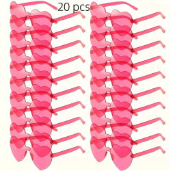 Gafas de sol rosas en forma de corazón de 10/20 piezas: accesorios de construcción de fiestas y equipos, imprescindibles para que las chicas dulces para crear una atmósfera fotográfica