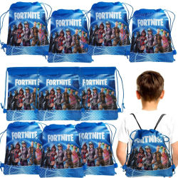 Bolsa con cordón Fortnite, mochila de almacenamiento portátil para juegos de disparos, regalos para fiesta de cumpleaños para niños y bebés