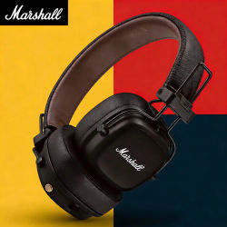Audífonos Inalámbricos Marshall Major V 5 - Auriculares Bluetooth con Sonido Estéreo de Bajos Profundos para Deportes y Videojuegos con Micrófono
