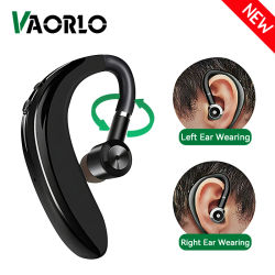Auricular inalámbrico con gancho para la oreja con micrófono Bluetooth 5.4 180 ° Auriculares universales con oreja izquierda derecha ajustable con rotación para negocios deportivos