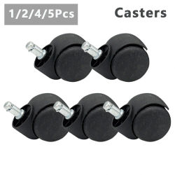 Ruedas giratorias con tornillo de 11mm para muebles, herramienta de carrito de Hardware para sillas de oficina/computadora, 1/2/4/5 Uds.